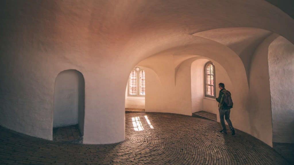 The Round Tower is one of Denmark's most iconic buildings, which houses exhibitions, concerts, and other activities.